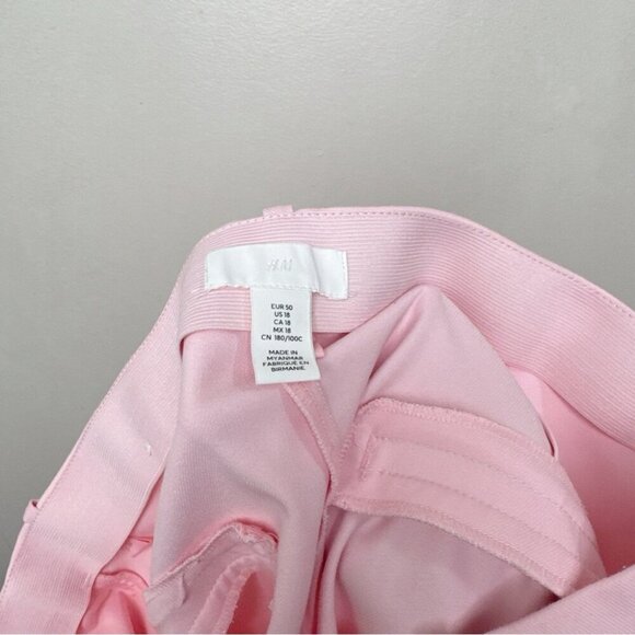 H&M Womens 18 Light Pink Career Slim Fit Trouser Pant - Picture 8 of 13